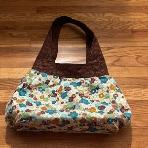 Floral Patterned Tote Bag - Multicolor